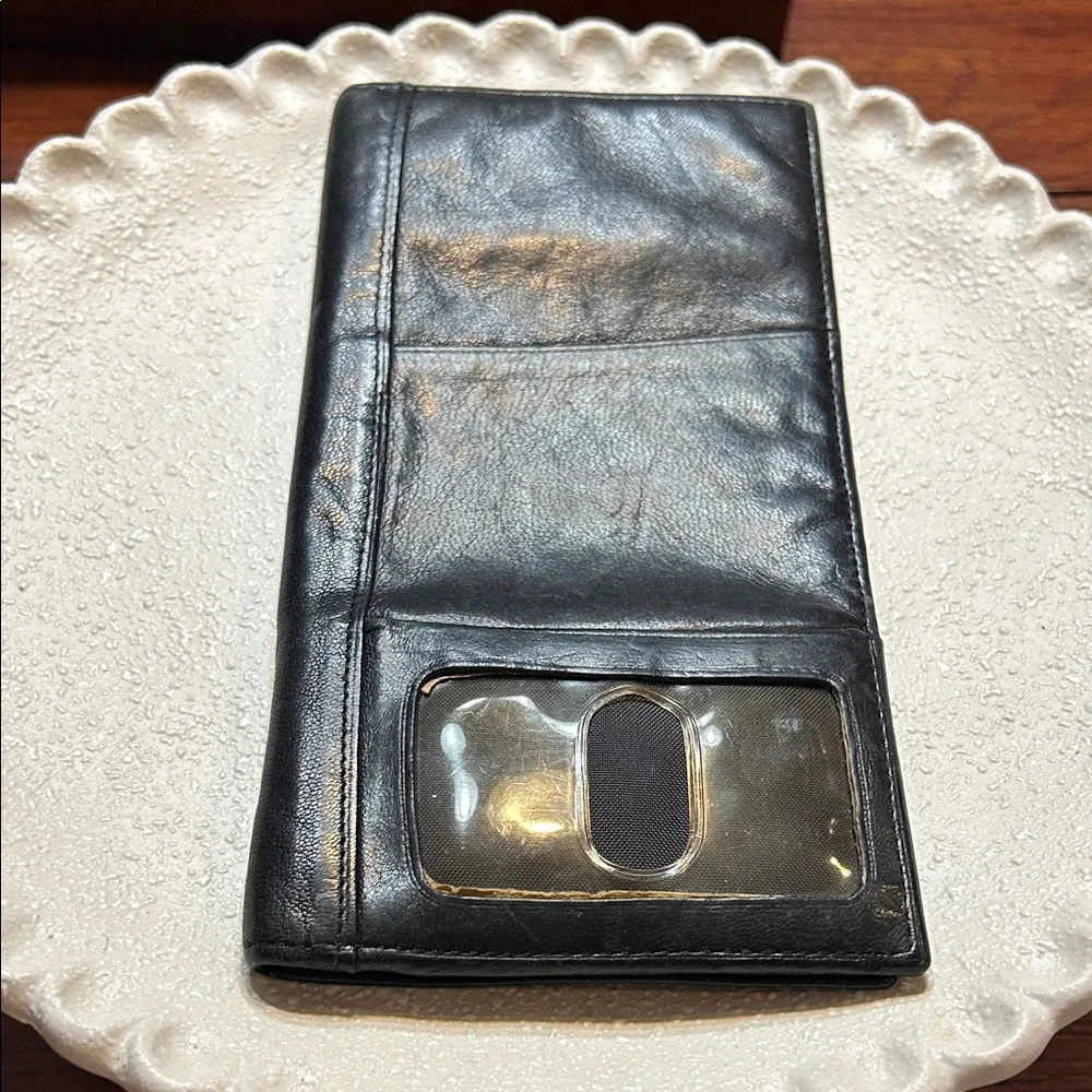 Black Leather Travel Document wallet